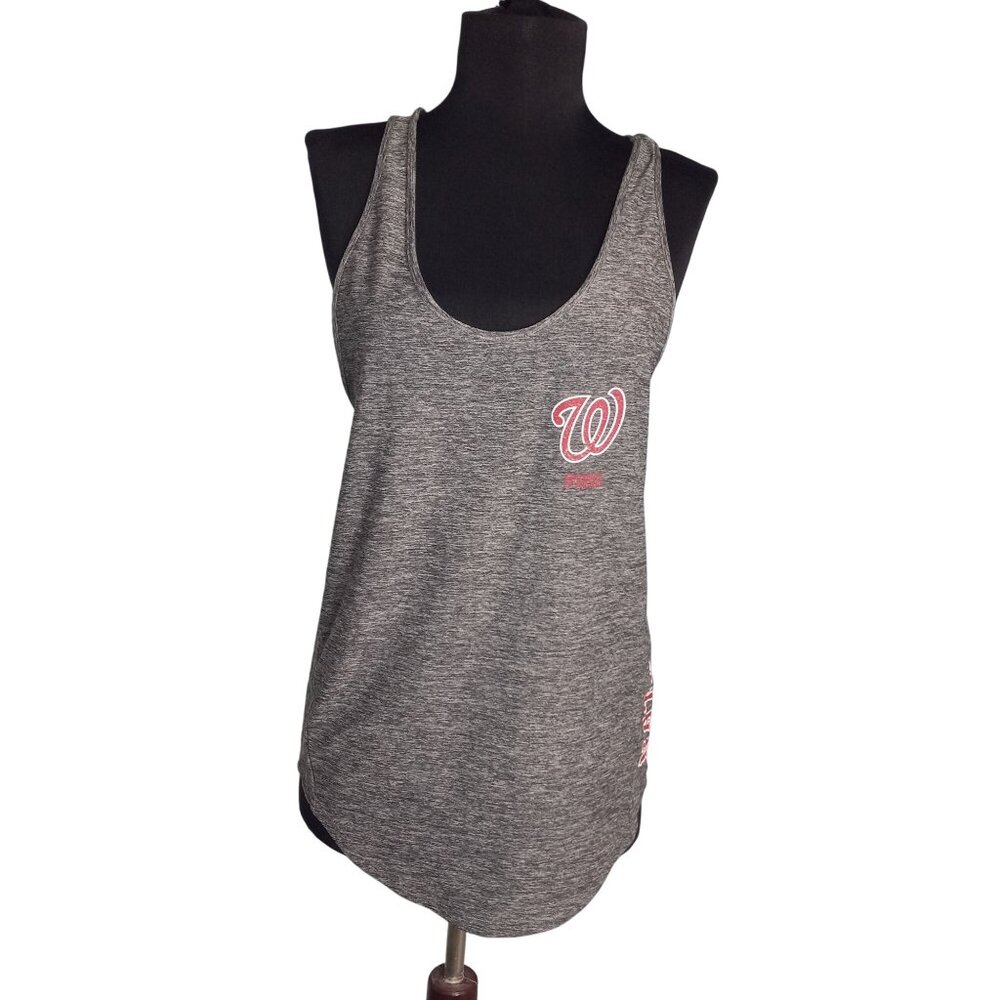 Victorias Secret Pink S Tank Top Washington Nationals Womens Racerback Gray